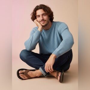 Reef Journeyer Men’s Brown Strapped Flip Flops with Black Footbed Size 11